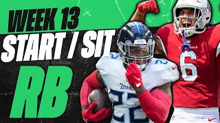 2023 Fantasy Football  MUST Start or Sit Week 13 Running Backs  Every Match Up [upl. by Mena]