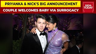 Priyanka Chopra and Nick Jonas Welcome Their First Child Through Surrogacy  Entertainment News [upl. by Jaella]