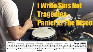 I Write Sins Not Tragedies Drum Tutorial  Panic At The Disco [upl. by Goldfinch]