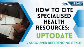 How to cite a specialised health resource UpToDate [upl. by Player]