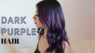 HOW TO DARK PURPLE HAIR DYEING At home [upl. by Alilak677]