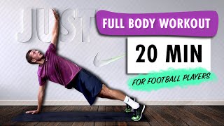 FULL BODY WORKOUT For Football Players  BODYWEIGHT  Improve Your Strength amp Get Fit  Advanced [upl. by Aigroeg65]