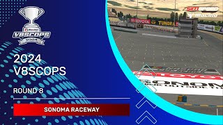 iRacing  2024 V8SCOPS  Round 8 at Sonoma [upl. by Ihsar222]