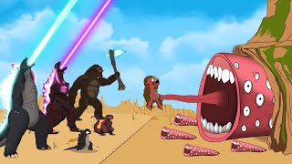 Rescue TEAM KONG x TEAM PREGNANT GODZILLA  Who Is The King Of Monsters  Godzilla Cartoon 081 [upl. by Ainirtac]