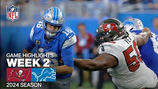 Tampa Bay Buccaneers vs Detroit Lions  2024 Week 2 Game Highlights [upl. by Annoynek]