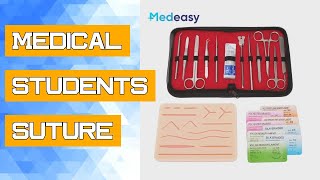 Medical Students Suture Practice Kit Surgical Training with Skin Pad Model Tool Set Educational Teac [upl. by Oam]