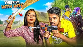 AmitBhai Plays Free Fire With His Wife 😍 [upl. by Oakman92]