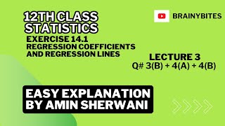 Class12 Statistics  Ex 141 Q 3b  4a  4b  Regression Lines  Brainybites [upl. by Sicard]