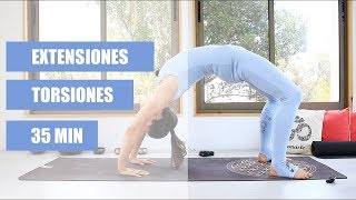 Yoga para ESPALDA alta y baja torsiones 35 min  MalovaElena [upl. by Neu]