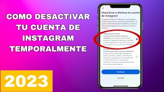 Como DESACTIVAR tu Cuenta de Instagram Temporalmente 2023 [upl. by Tekcirk]