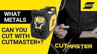 What Metals Can You Cut with A Cutmaster Plasma Cutter from ESAB [upl. by Sakovich]