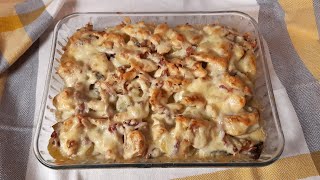 Gratin de pommes de terre poulet et champignons 🥬🧀263 [upl. by Nomrac]