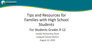 Tips Resources for High School Families New to the US Public School System [upl. by Adi]