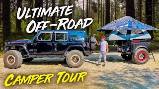 JEEP Wrangler Camping Mods amp Tentrax Overlook Tent Trailer [upl. by Orecic]