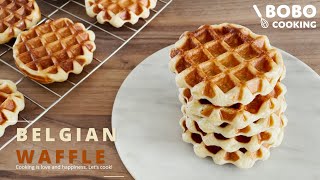 Belgian Waffle  How to make perfect Belgian Waffle  BoBo Cooking [upl. by Ehcsrop]