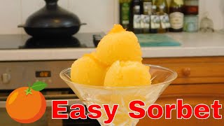 How To make Sorbet Dairy free sorbet only 2 ingredients Easy Orange Sorbet 🍊🍊🍊🍊🍊 [upl. by Gnouhp738]