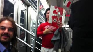 Earth Angel  Crazy man in NYC Subway Part 1 [upl. by Ahsataj]