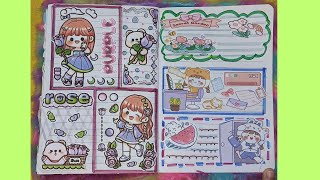 Cute 🥰 stickers journaling idea part 13 beorigami stickers journal scrapbook asmr [upl. by Adnaluoy]