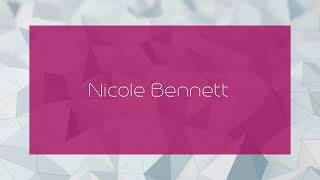 Nicole Bennett  appearance [upl. by Ueihtam]