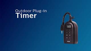 SPC1244AT27 Philips Outdoor PlugIn Timer [upl. by Joappa]