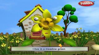 Daffodils Rhyme  3D Nursery Rhymes With Lyrics For Kids  Flower Rhymes  3D Rhymes Animation [upl. by Eittel]