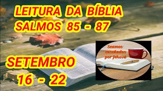 Leitura da Bíblia Salmos 85  87 Semana de 16 a 22 de setembro [upl. by Fougere286]