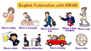 English Collocation with HAVE  Learn and Practice  english [upl. by Aihsile]