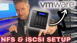 Connect QNAP NAS to VMware ESXi vCenter Server NFS vs iSCSI [upl. by Angil985]