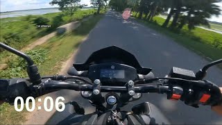 Yamaha Fzs V3 0 to 60  0 to 80 acceleration test [upl. by Aneleve404]