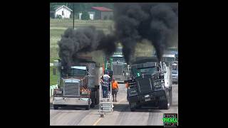 Wheel Standing Kenworth on Kenworth Uphill Loaded Semi Racing with 100k lbs shorts [upl. by Wimsatt]