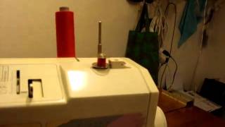 How to wind a Bobbin on a Bernina machineMPG [upl. by Ahsirpac612]