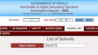 SCHOOL WISE RESULT PLUS TWO 2024 HOW TO GET SCHOOL CODE KERALA HIGHER SECONDARY EXAMINATION RESULTS [upl. by Talia739]