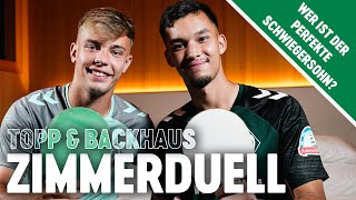 ZIMMERDUELL Keke Topp amp Mio Backhaus  SV WERDER BREMEN [upl. by Fulbright]