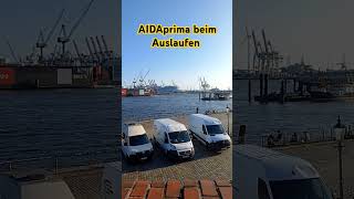 AIDAprima beim Auslaufen 2482024 Hamburg [upl. by Lobell]