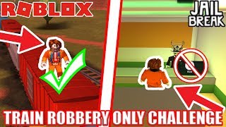 TRAIN ONLY Grinding Challenge  Roblox Jailbreak [upl. by Ahsikym]