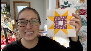 Block 4 2024 Scrappy Sampler Mystery Block of the Week quilt block tutorial [upl. by Airalav858]