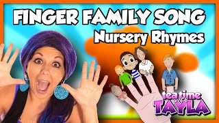 The Finger Family  Nursery Rhymes  Tea Time with Tayla [upl. by Alac]