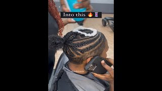 RainaRaybands Mens Designer Cornrows🔥 taper styles mensstyle braids menshair glowup braider [upl. by Dnanidref]