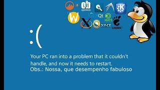 Interface gráfica do Windows mais rápida do que a interface gráfica do Linux [upl. by Fatsug295]