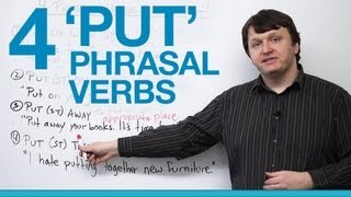 4 Phrasal Verbs with PUT  put up put on put away put together [upl. by Ilil451]