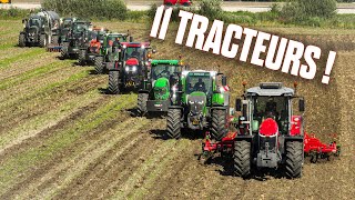 😱 11 TRACTEURS dans le même CHAMPS  JE découvre STEENO marque spécialisée dans le travail du SOL [upl. by Filipe]