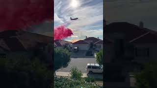 Firefighters Drop Retardant on Fire Near Homes in Carlsbad California [upl. by Matlick112]