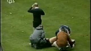 Football player hits referee knocks him out  Payden McVey and violent collision with referee [upl. by Eirroc]