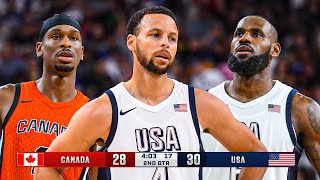 USA vs Canada  Full Game Highlights  2024 Olympics  USA Basketball Showcase [upl. by Andrew76]