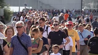 Spectators enthused as they flock to Paris Olympic venues on third day of Games [upl. by Ivar42]