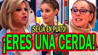 💥IMÁGENES BOMBA Rocío Carrasco ALUCINA con Terelu Campos por HACHAZO en Bake Off TVE quotcerditaquot [upl. by Ivo]