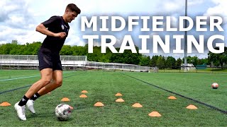 Individual Midfielder Training Session  Technical Training Drills For Midfielders [upl. by Maribelle]