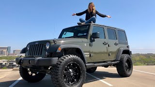 Her Jeep Wrangler Tour Lifted 2016 Jeep Wrangler Unlimited Sport 4x4 [upl. by Brandise]