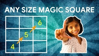 Any Size Magic Square  Simple Three Step Method LearnWithDiva [upl. by Chrisy632]