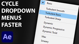 Cycle Through Dropdown Menus in After Effects Faster Free Scripts [upl. by Alleacim792]